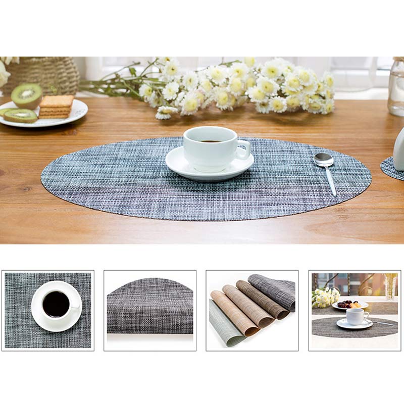 Modern Minimalist Oval Shaped Dining Table Place Mats