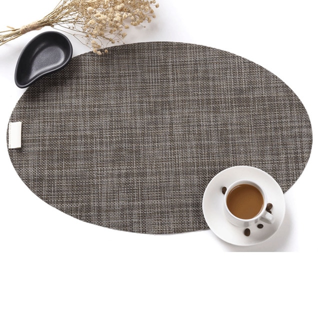 Modern Minimalist Oval Shaped Dining Table Place Mats